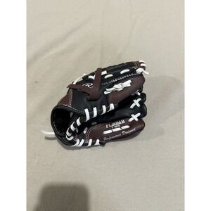 Rawlings PL90MB Kids Baseball Glove 9 Inch Right Hand Throw T-Ball Black Brown